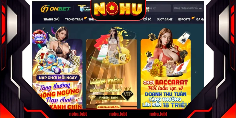 Giao diện Onbet hiện đại, bố cục sắp xếp tối ưu 